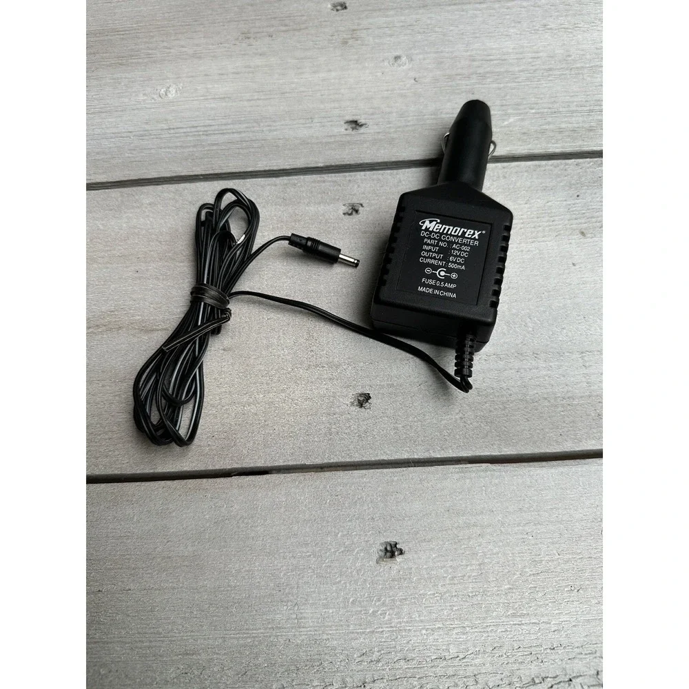 Memorex DC-DC Converter AC-002 6VDC 500mA Car‎ power supply for CD Player